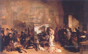  Gustav Decoraci%c3%b3n Paredes - El estudio de los pintores Realismo Realista pintor Gustave Courbet